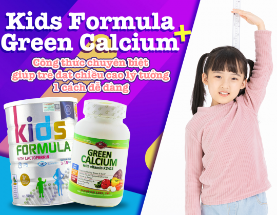 Sữa Kids Formula + Green Calcium: Bộ đôi tăng trưởng chiều cao cho trẻ trong giai đoạn dậy thì