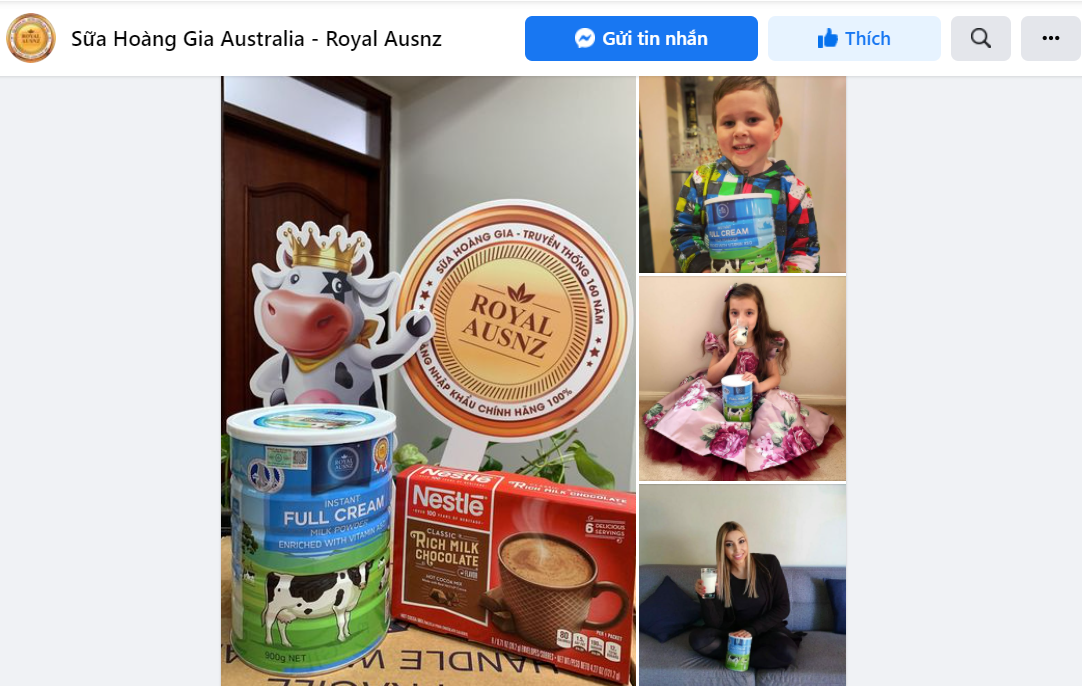 Đánh giá của người tiêu dùng về sữa Hoàng Gia Úc Full Cream 