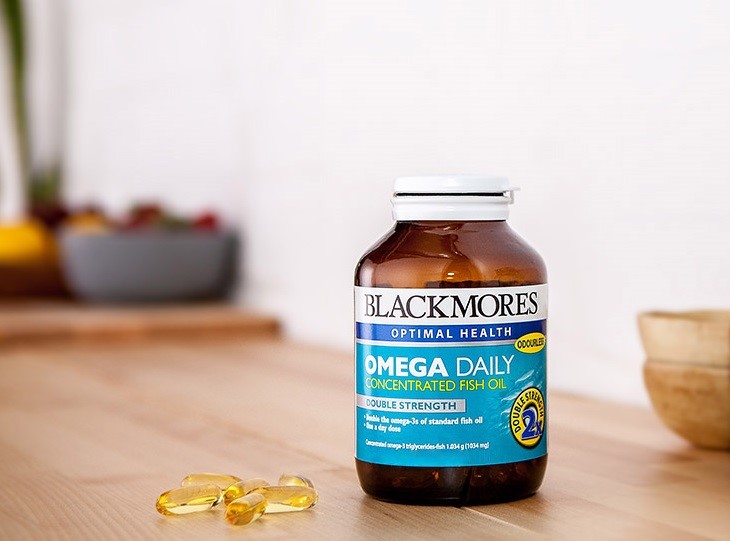Dầu cá Blackmores Omega Daily Concentrated Fish Oil cung cấp hàm lượng Omega 3 cao