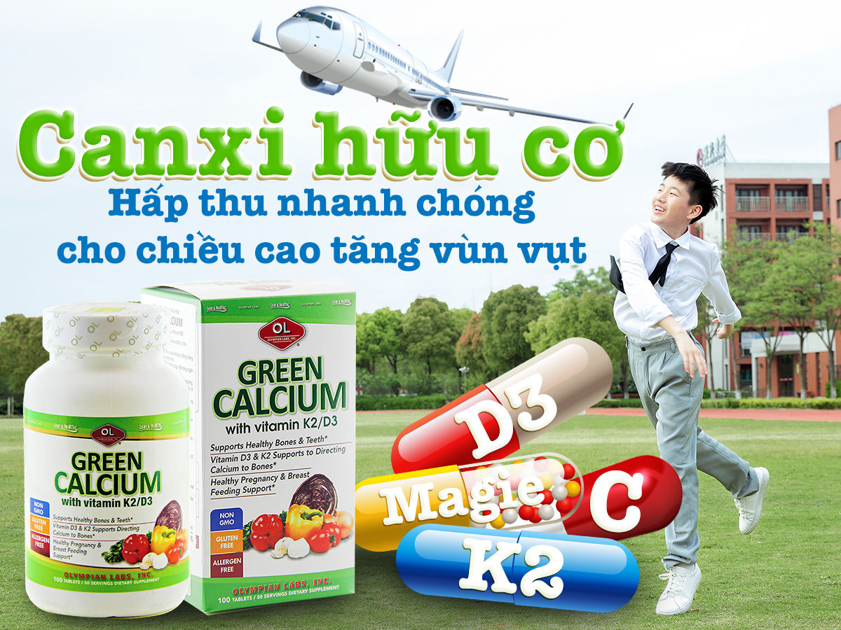 Green Calcium bổ sung canxi hữu cơ cho trẻ