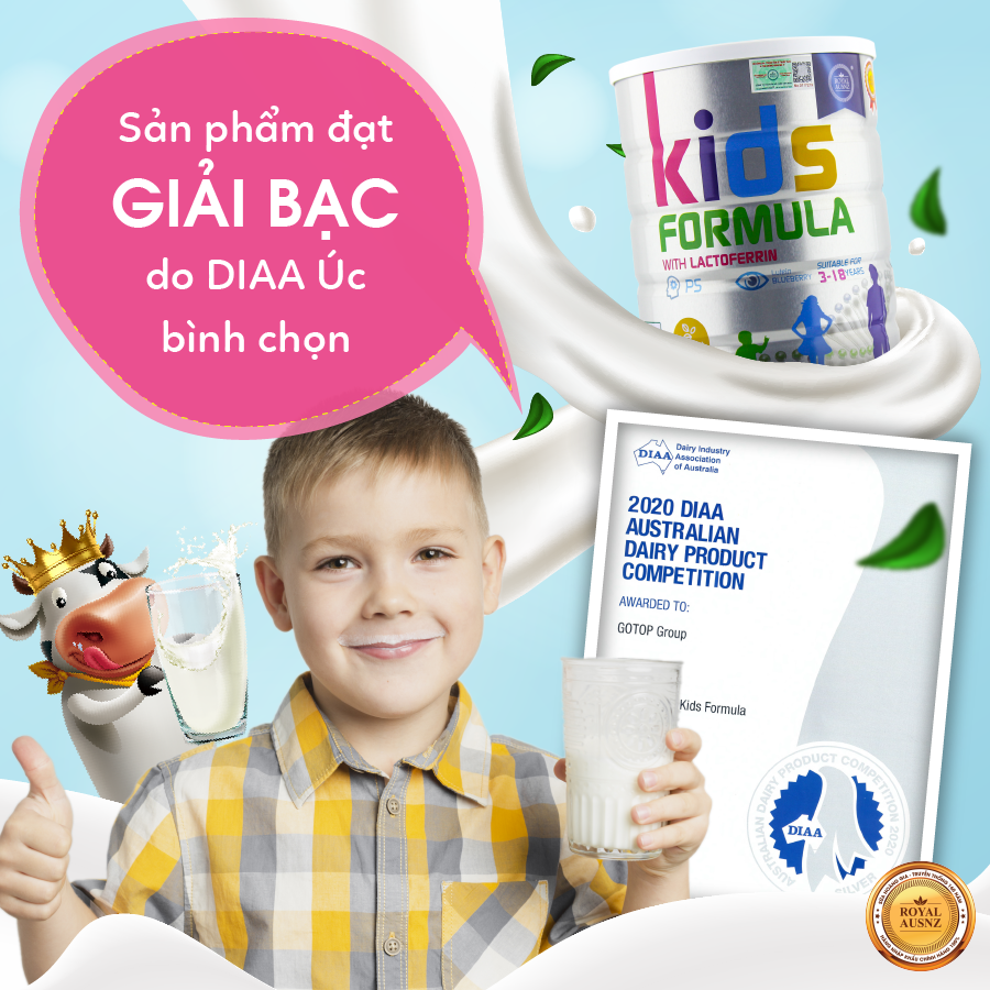 Sữa Kids Formula là sản phẩm sữa Bạc tại Úc năm 2020