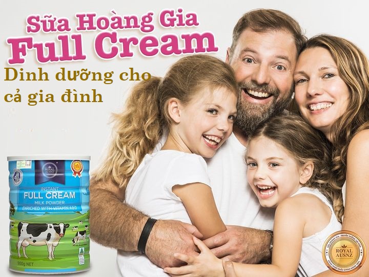 Sữa Hoàng Gia Úc Full Cream: Đối tượng sử dụng