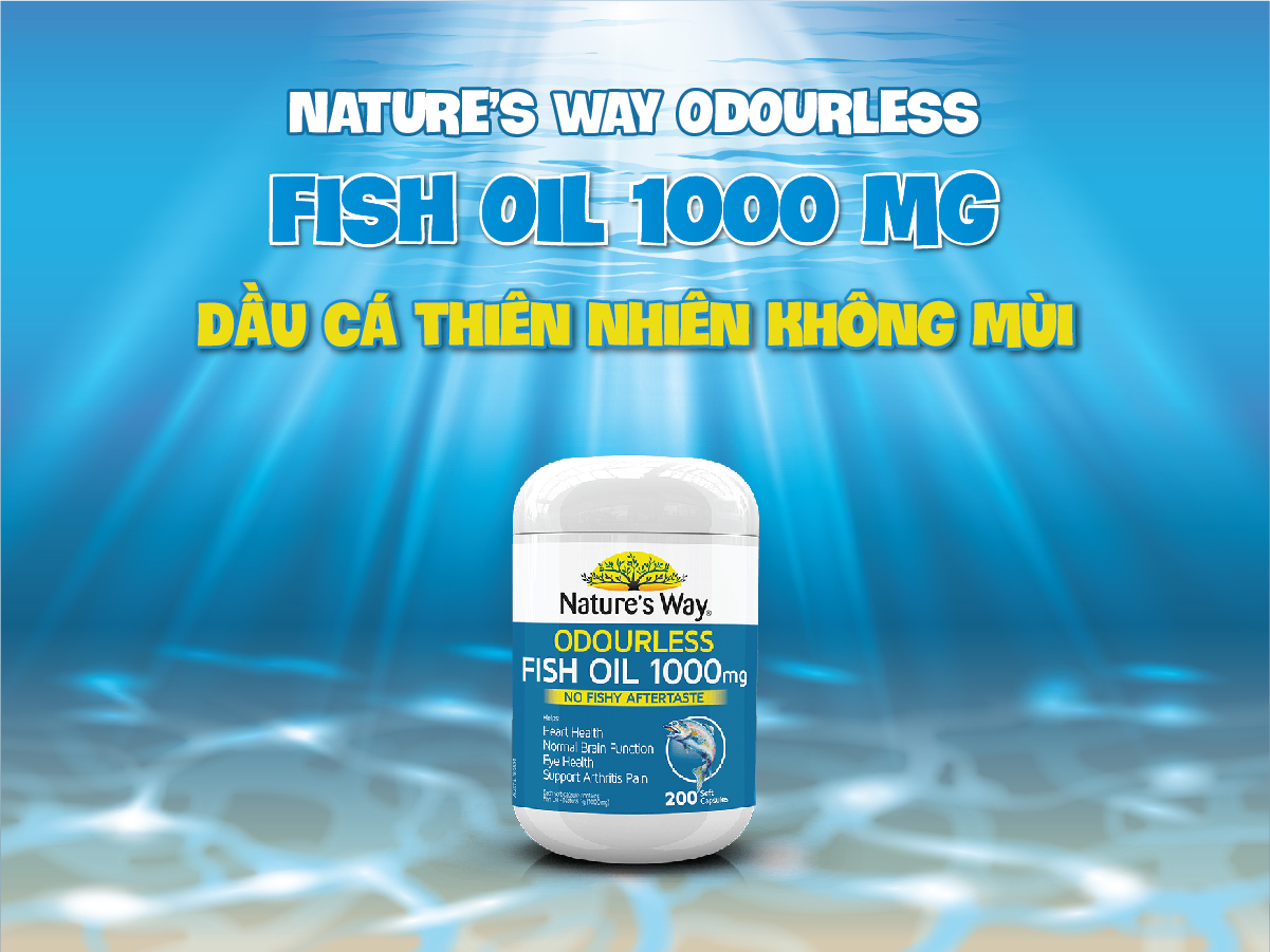 Dầu cá Nature's Way Odourless Fish Oil 1000mg