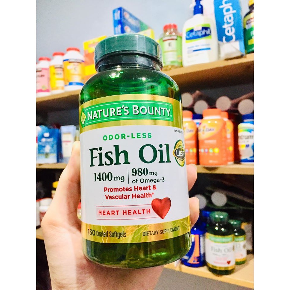 Viên uống dầu cá Nature’s Bounty Fish Oil 1400mg