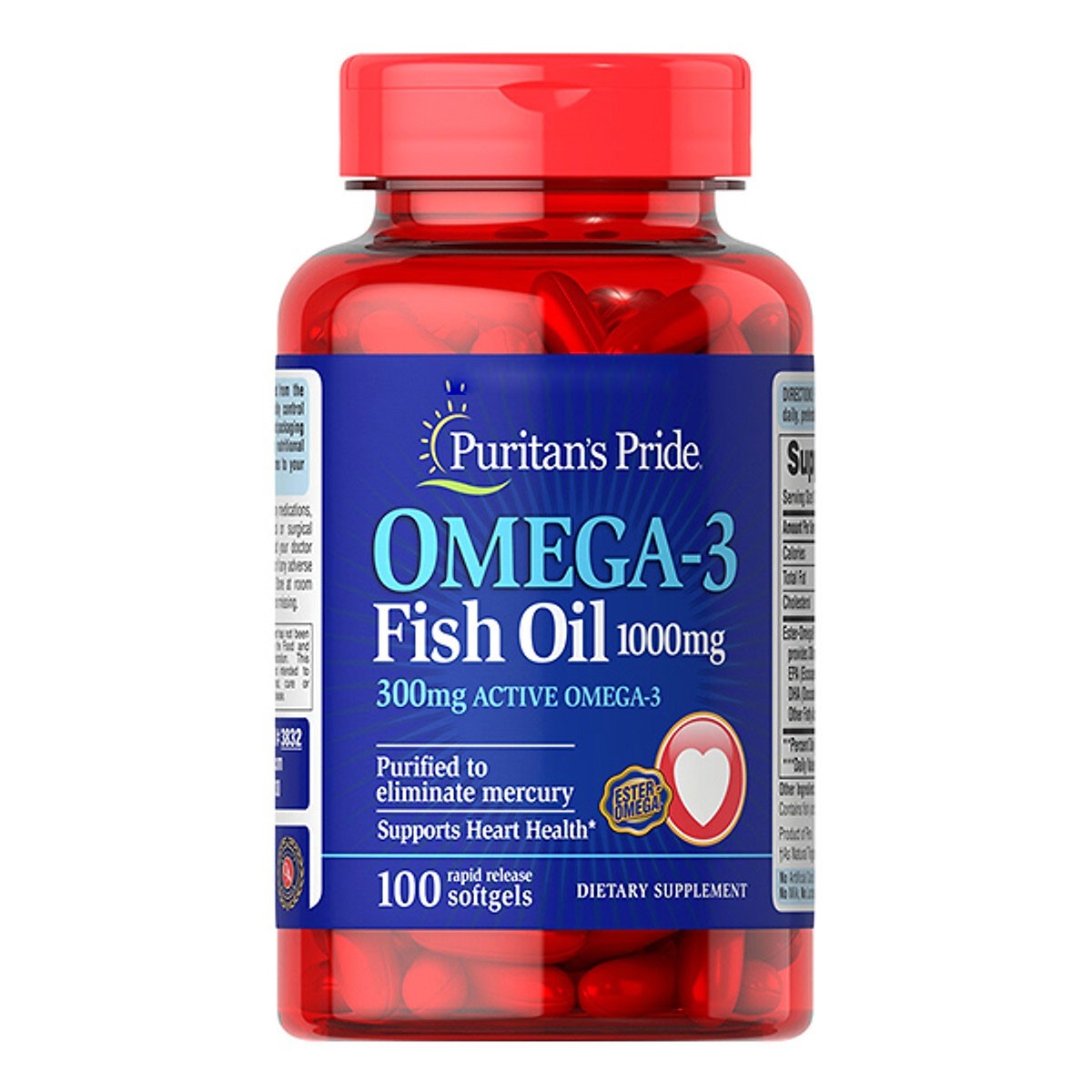 Viên uống dầu cá Puritan’s Pride Omega 3 Fish Oil 1000mg